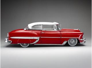 Chevrolet Bel Air Hard Top Coupe 1954  Lowrider, red (with movable suspension) SunStar Metallmodell 1:18