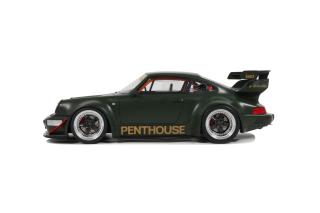 RWB Porsche 911 PENTHOUSE GREEN 2008 GT Spirit 1:18 Resinemodell (Türen, Motorhaube... nicht zu öffnen!)