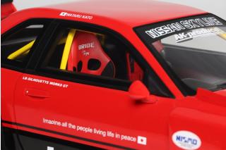 NISSAN SKYLINE R34 GT- R LB SUPER SILHOUETTE RED  2020 GT Spirit 1:18 Resinemodell (Türen, Motorhaube... nicht zu öffnen!)