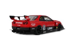NISSAN SKYLINE R34 GT- R LB SUPER SILHOUETTE RED  2020 GT Spirit 1:18 Resinemodell (Türen, Motorhaube... nicht zu öffnen!)