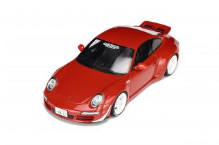 Porsche 911 RWB AKA PHILA RED 2021 GT Spirit 1:18 Resinemodell (Türen, Motorhaube... nicht zu öffnen!)