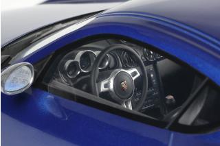 PORSCHE CAYMAN R AQUA BLUE METALLIC 2012 GT Spirit 1:18 Resinemodell (Türen, Motorhaube... nicht zu öffnen!)