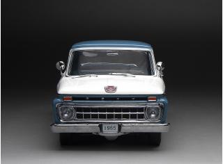 Ford F-100 1965 Custom Cab Pickup – Marlin Blue/White SunStar Metallmodell 1:18