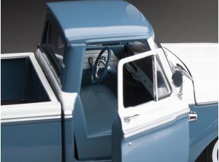 Ford F-100 1965 Custom Cab Pickup – Marlin Blue/White SunStar Metallmodell 1:18