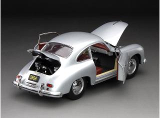 Porsche 356A 1957 1500 GS Carrera GT – Silver Metallic SunStar Metallmodell 1:18