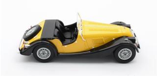 Morgan plus 8 yellow / black 1970 Cult Scale Models 1:18 Resinemodell (Türen, Motorhaube... nicht zu öffnen!)