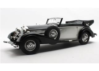 Mercedes-Benz 540K Cabriolet B black/silver `36-`38 Cult Scale Models 1:18 Resinemodell (Türen, Motorhaube... nicht zu öffnen!)