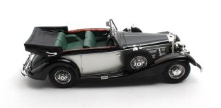 Mercedes-Benz 540K Cabriolet B black/silver `36-`38 Cult Scale Models 1:18 Resinemodell (Türen, Motorhaube... nicht zu öffnen!)