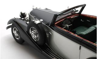 Mercedes-Benz 540K Cabriolet B black/silver `36-`38 Cult Scale Models 1:18 Resinemodell (Türen, Motorhaube... nicht zu öffnen!)