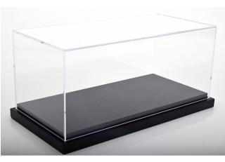 Vitrine mit Kunstleder-Sockel schwarz 1:18 Jewel Cases  *Vitrine ohne Inhalt*