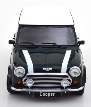 Mini Cooper Linkslenker dunkelgrün/weiß, mit zu öffnenden Türen KK-Scale 1:12