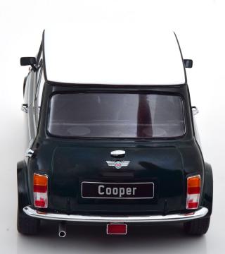 Mini Cooper Linkslenker dunkelgrün/weiß, mit zu öffnenden Türen KK-Scale 1:12