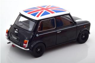 Mini Cooper Linkslenker schwarz/weiß mit Union Jack, mit zu öffnenden Türen KK-Scale 1:12