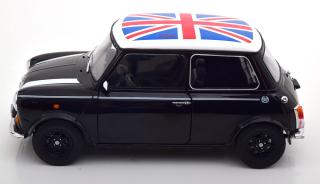 Mini Cooper Linkslenker schwarz/weiß mit Union Jack, mit zu öffnenden Türen KK-Scale 1:12