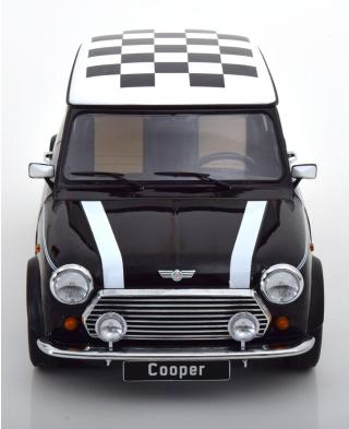 Mini Cooper LHD schwarz/weiß Chequered Flag  KK-Scale 1:12