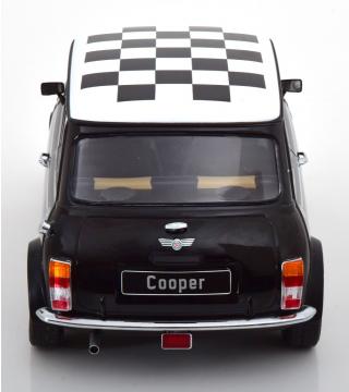 Mini Cooper LHD schwarz/weiß Chequered Flag  KK-Scale 1:12