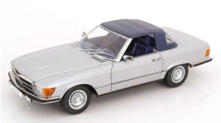 Mercedes 450SL R107 Europa 1985 silber KK-Scale 1:12 Metallmodell