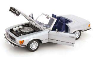 Mercedes 450SL R107 Europa 1985 silber KK-Scale 1:12 Metallmodell