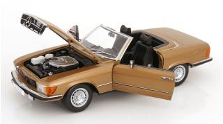 Mercedes 450SL R107 Europa 1985 goldmetallic KK-Scale 1:12 Metallmodell