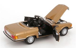 Mercedes 450SL R107 Europa 1985 goldmetallic KK-Scale 1:12 Metallmodell