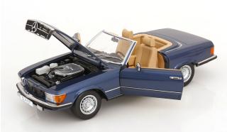 Mercedes 450 SL R107 EU-Version 1985 blaumetallic KK-Scale 1:12 Metallmodell