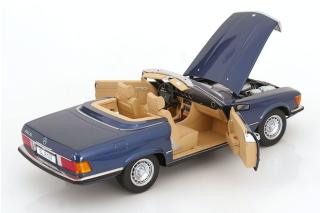 Mercedes 450 SL R107 EU-Version 1985 blaumetallic KK-Scale 1:12 Metallmodell