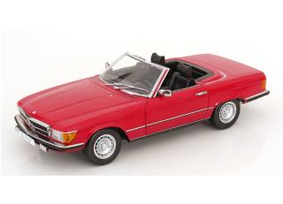 Mercedes 450 SL R107 EU-Version 1985 rot KK-Scale 1:12 Metallmodell