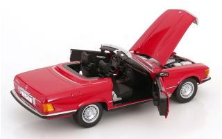 Mercedes 450 SL R107 EU-Version 1985 rot KK-Scale 1:12 Metallmodell