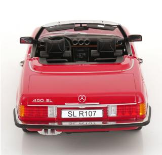 Mercedes 450 SL R107 EU-Version 1985 rot KK-Scale 1:12 Metallmodell