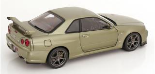Nissan Skyline GT-R R34 V-Spec Nür 2001 mit OEM-Felgen  hellgrün-metallic KK-Scale 1:12 Metallmodell