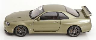 Nissan Skyline GT-R R34 V-Spec Nür 2001 mit OEM-Felgen  hellgrün-metallic KK-Scale 1:12 Metallmodell