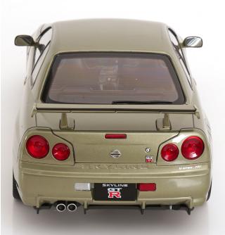Nissan Skyline GT-R R34 V-Spec Nür 2001 mit OEM-Felgen  hellgrün-metallic KK-Scale 1:12 Metallmodell