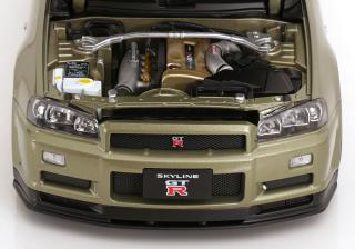 Nissan Skyline GT-R R34 V-Spec Nür 2001 mit OEM-Felgen  hellgrün-metallic KK-Scale 1:12 Metallmodell
