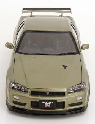 Nissan Skyline GT-R R34 V-Spec Nür 2001 mit BBS-Felgen  hellgrün-metallic KK-Scale 1:12 Metallmodell