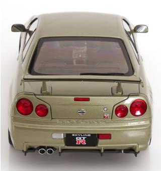Nissan Skyline GT-R R34 V-Spec Nür 2001 mit BBS-Felgen  hellgrün-metallic KK-Scale 1:12 Metallmodell