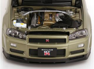 Nissan Skyline GT-R R34 V-Spec Nür 2001 mit BBS-Felgen  hellgrün-metallic KK-Scale 1:12 Metallmodell