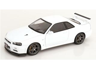 Nissan Skyline GT-R R34 V-Spec II 2001 mit OEM-Felgen  weiß KK-Scale 1:12 Metallmodell