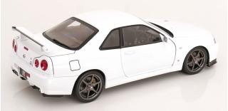 Nissan Skyline GT-R R34 V-Spec II 2001 mit OEM-Felgen  weiß KK-Scale 1:12 Metallmodell
