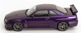 Nissan Skyline GT-R R34 V-Spec II 2001 mit OEM-Felgen violett-metallic KK-Scale 1:12 Metallmodell