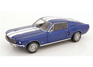 Ford Mustang GT Fastback blaumetallic/weiß  KK-Scale 1:12 Metallmodell