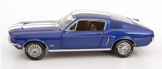 Ford Mustang GT Fastback blaumetallic/weiß  KK-Scale 1:12 Metallmodell