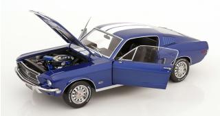 Ford Mustang GT Fastback blaumetallic/weiß  KK-Scale 1:12 Metallmodell