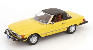 Mercedes 450 SL R107 US-Version 1979 gelb TV-Serie \"Hart aber Herzlich\"  KK-Scale 1:12 Metallmodell