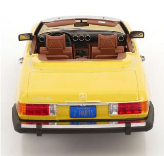 Mercedes 450 SL R107 US-Version 1979 gelb TV-Serie \"Hart aber Herzlich\"  KK-Scale 1:12 Metallmodell