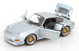 Porsche 911 (993) GT2 BBS Felgen 1996 polar silber KK-Scale 1:12 Metallmodell