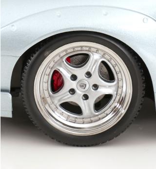 Porsche 911 (993) GT2 Speedline Felgen 1996 polar silber KK-Scale 1:12 Metallmodell