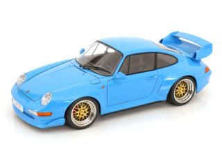 Porsche 911 (993) GT2 BBS Felgen 1996 riviera blau   KK-Scale 1:12 Metallmodell
