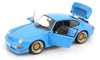 Porsche 911 (993) GT2 BBS Felgen 1996 riviera blau   KK-Scale 1:12 Metallmodell
