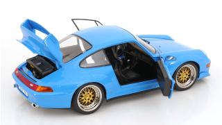 Porsche 911 (993) GT2 BBS Felgen 1996 riviera blau   KK-Scale 1:12 Metallmodell