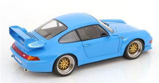 Porsche 911 (993) GT2 BBS Felgen 1996 riviera blau   KK-Scale 1:12 Metallmodell